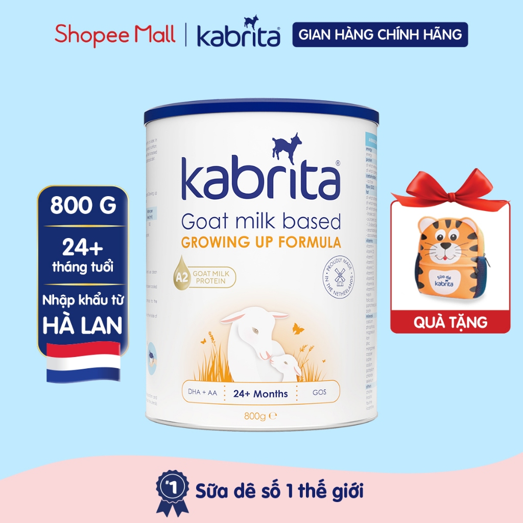 [Tặng Balo hình thú] Sữa dê Kabrita số 3 cho trẻ trên 24 tháng - Lon 800g