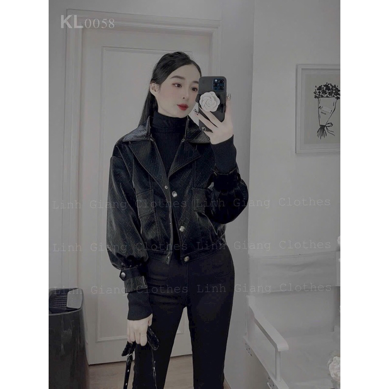 Áo khoác da nhung tuyết hàng quảng châu CC mẫu mới 2022