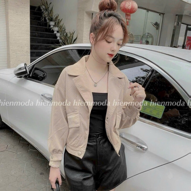 Áo khoác da nhung tuyết hàng quảng châu CC mẫu mới 2022