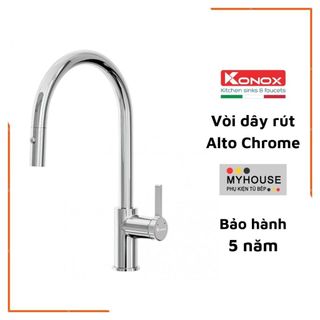 Vòi rửa bát rút dây Alto Chrome