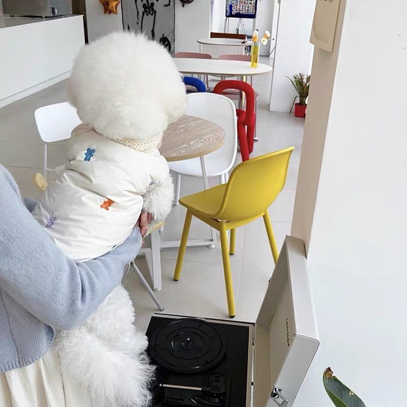 Áo cho chó mèo phao trắng cute
