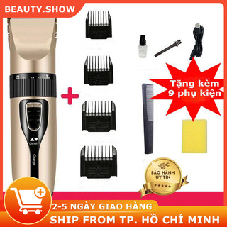 Tông đơ cắt tóc - đầu sạc usb - tặng kèm 9 phụ kiện