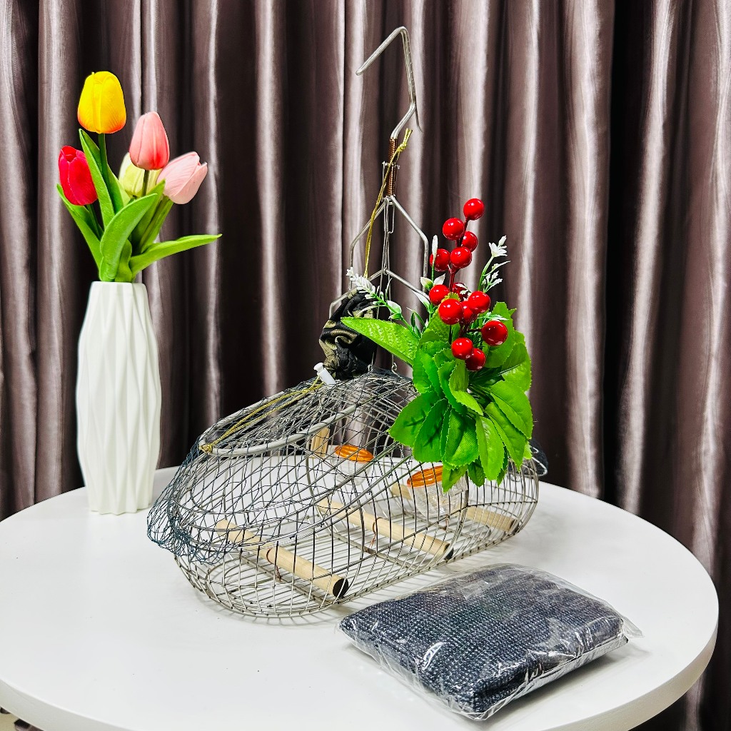 Lồng Inox Bẫy Chim Sâu, Khuyên, Hút Mật, Huýt Cô, Tiêu Mi, Ốc Mít