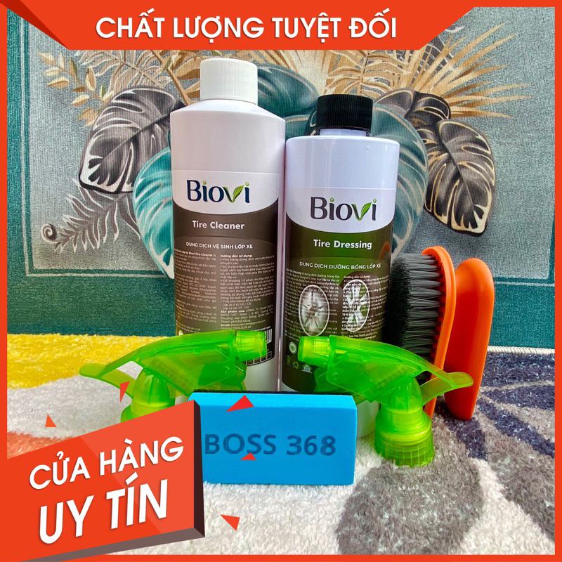 combo Tẩy lốp và Dưỡng Lốp(1 tẩy lốp 1 dưỡng lốp 1 bàn chải 1 mút 2 vòi.)