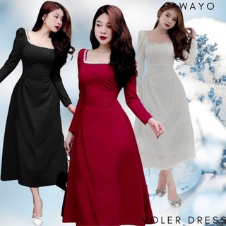 [Voler Dress] Đầm WAYO thiết kế cổ vuông đính đá cao cấp dự tiệc sang trọng xinh đẹp