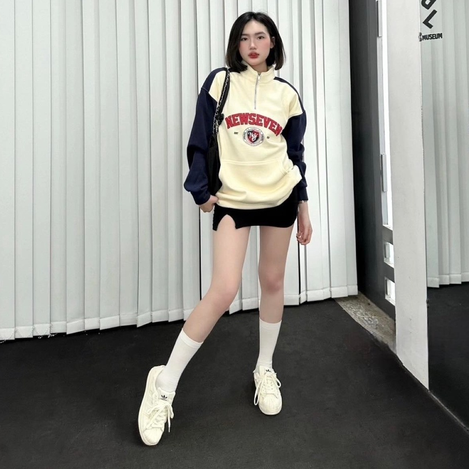 Giày thể thao nữ_adidas_superstar mũi sò màu trắng hồng cao cấp dễ phối đồ