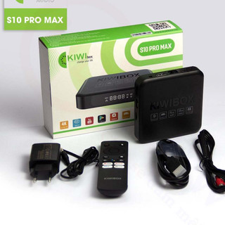 Android tv box kiwibox s10 pro max điều khiển giọng nóiram 4gb rom 16gb, android 12 | chính hãng