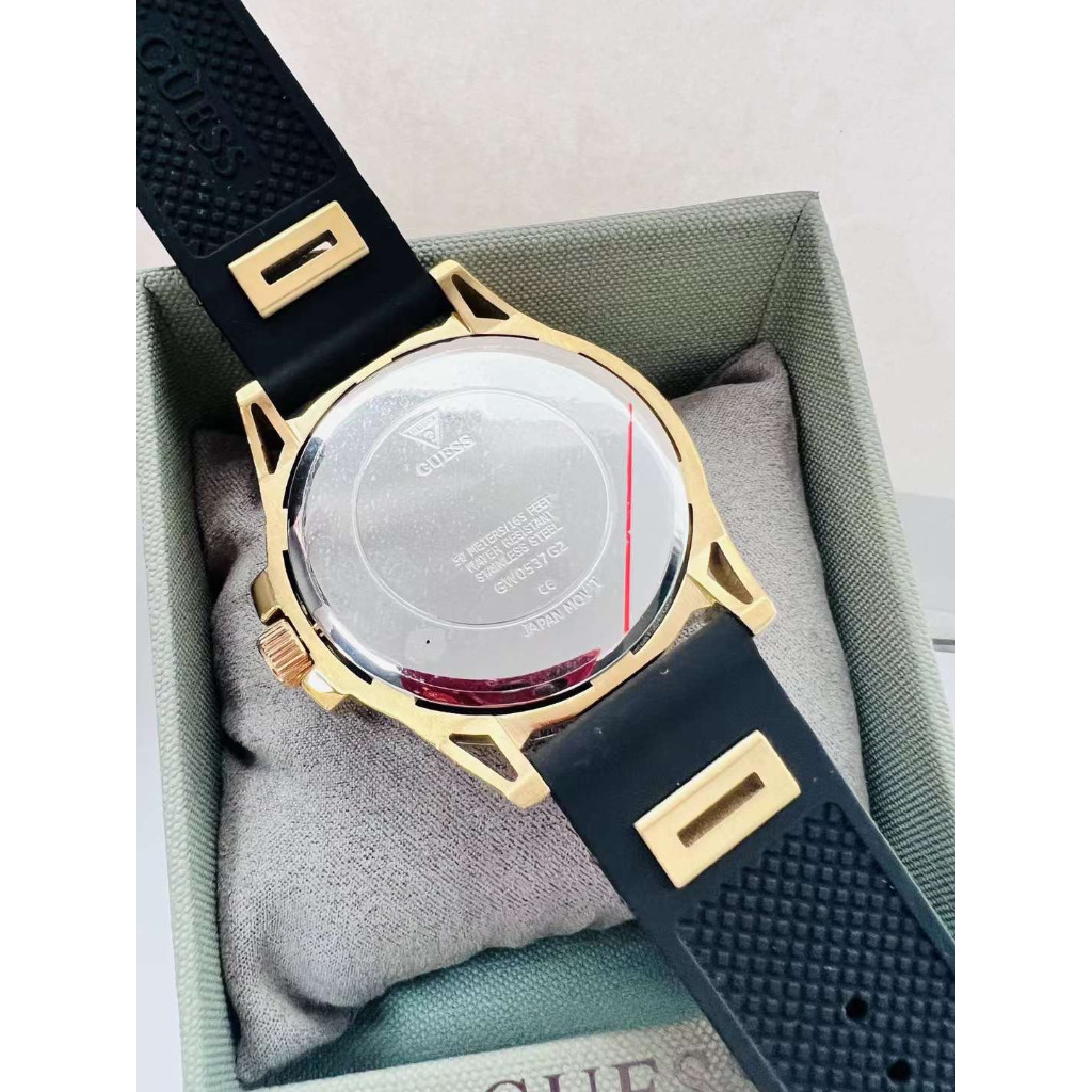 Đồng Hồ Nam Guess GW0208G1, GW0208G2 Vỏ Đính Hạt - Dây Silicon - Size 47mm