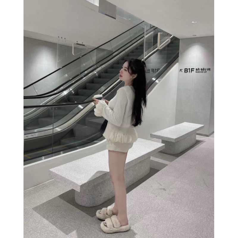 ÁO LEN LÔNG MỀM PHỐI BÈO TAY ĐIỆU ĐÀ QCCC