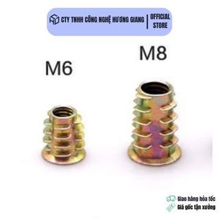Đai ốc lục giác⚡ Hugiasmart ⚡Ốc cấy lục giác M6, M8, M10 dùng cho chân bàn tăng chỉnh bàn ghế