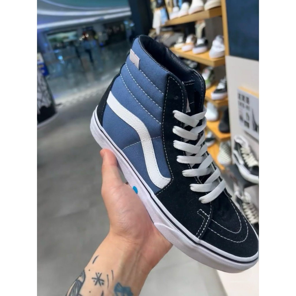 Vans sk8 navy cổ cao CHÍNH HÃNG nam nữ, giày vans cao cấp chuẩn full box