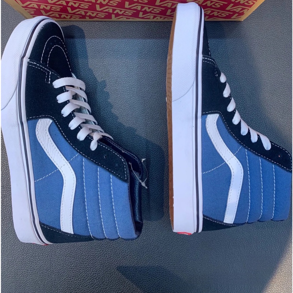 Vans sk8 navy cổ cao CHÍNH HÃNG nam nữ, giày vans cao cấp chuẩn full box