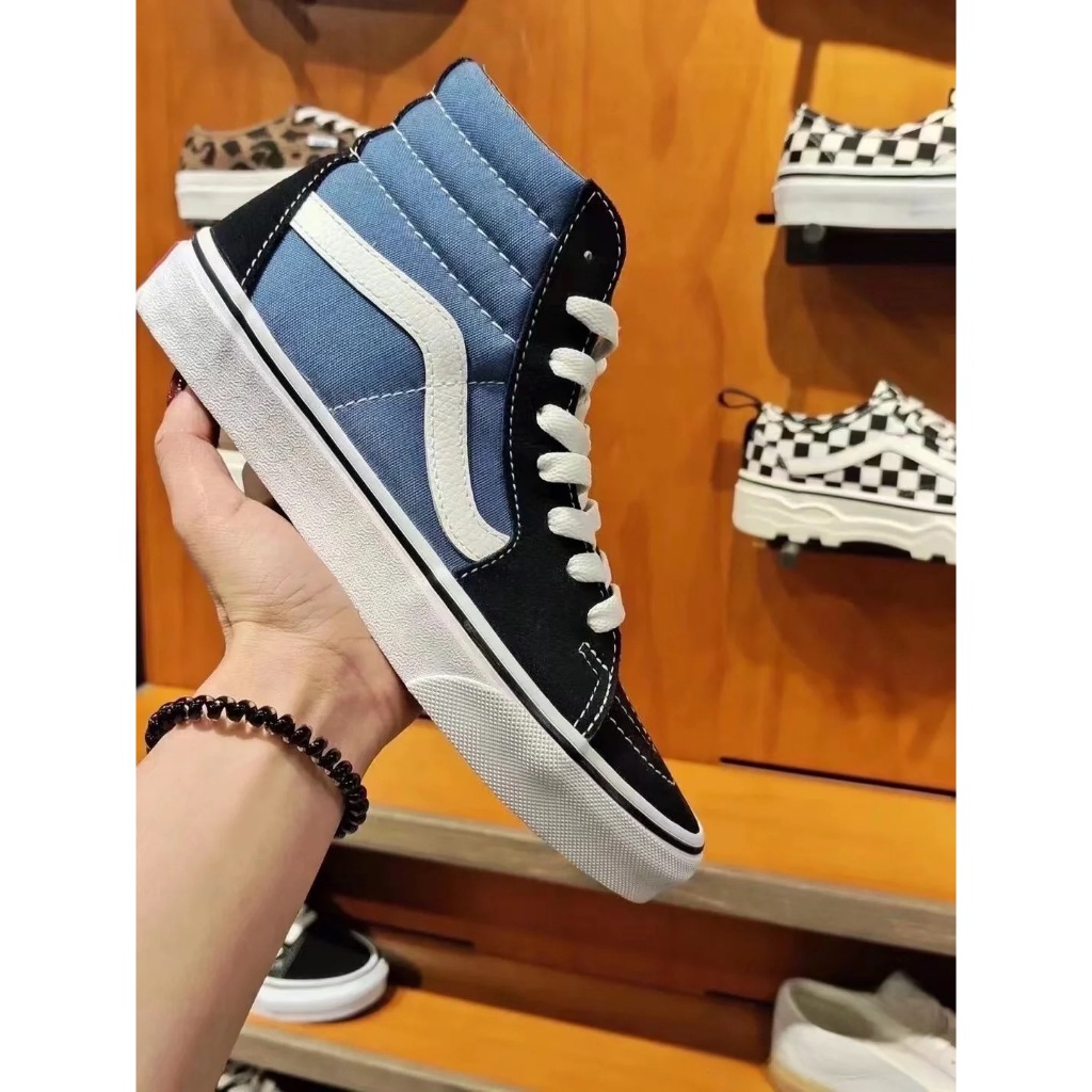 Vans sk8 navy cổ cao CHÍNH HÃNG nam nữ, giày vans cao cấp chuẩn full box
