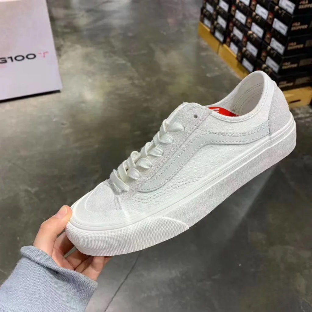 Vans style 36 decon CHÍNH HÃNG màu trắng nam nữ, giày vans cao cấp full box