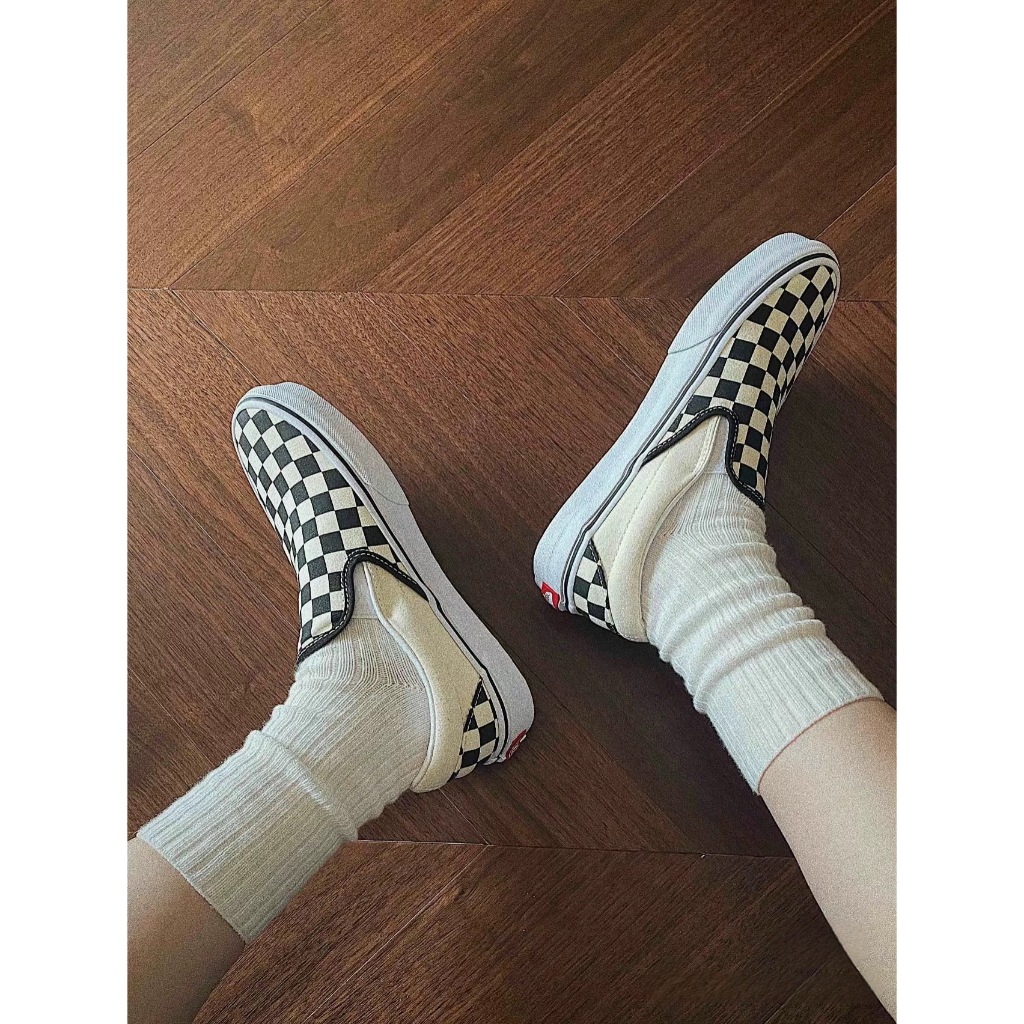 Vans caro CHÍNH HÃNG nam nữ,giày vans slip on checker cao cấp full box