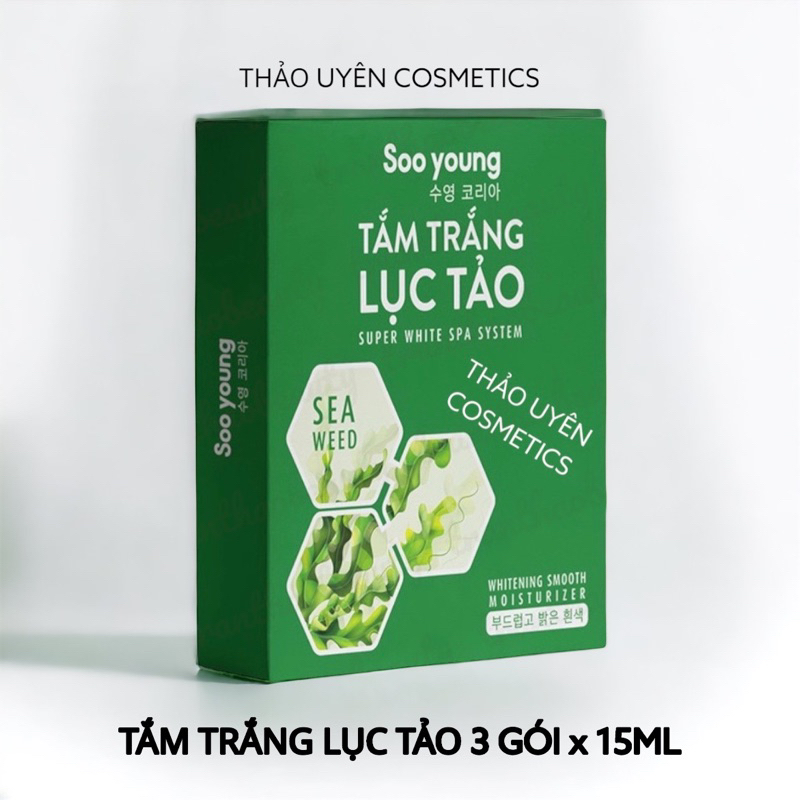 Tắm Trắng Lục Tảo Soo Young 3 Gói x 15ml