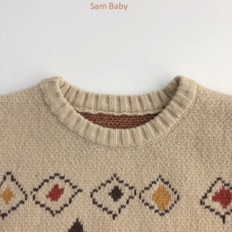 Áo len thổ cẩm dày dặn Minty Queen cho bé-Sam Baby-A58