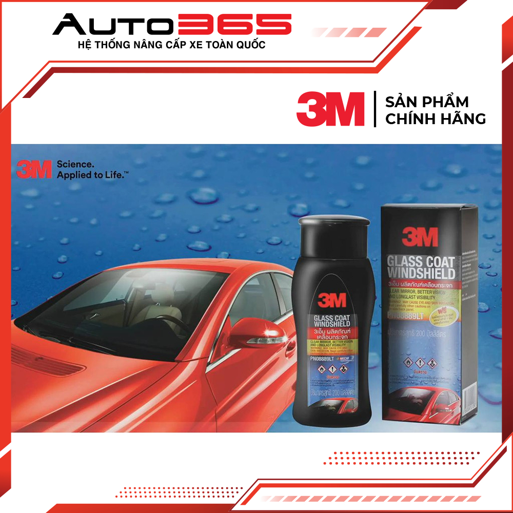 Chai chống bám nước trên kính xe, chống bám nước 3M chính hãng-  - Auto365