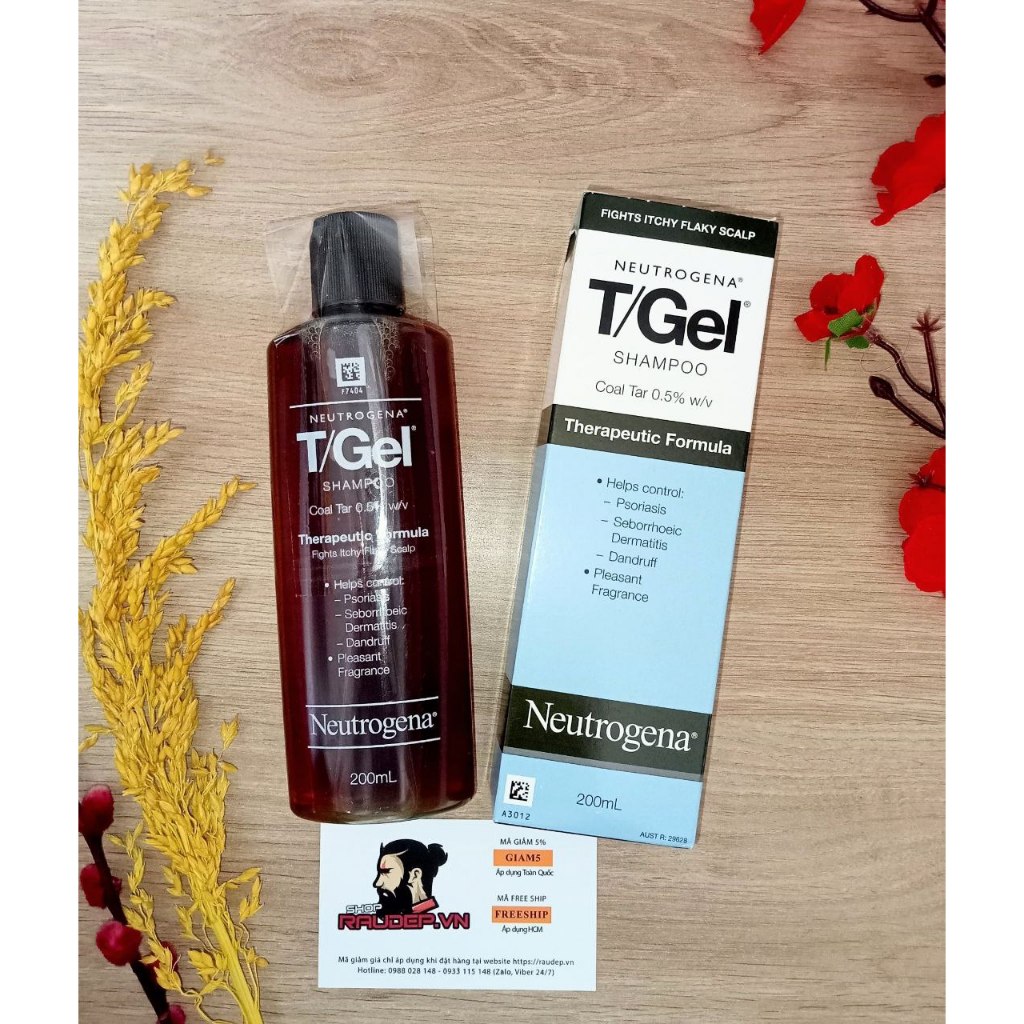 Dầu Gội Ngăn Gàu, Vảy Nến, Viêm Da Tiết Bã Neutrogena T/Gel - 200ml Và 250ml