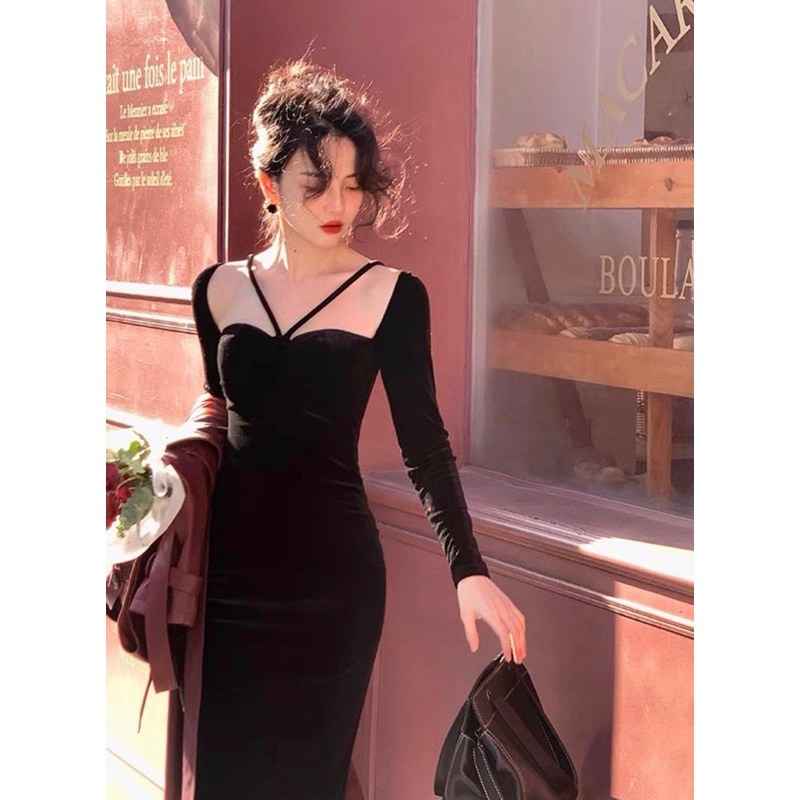 Đầm Body Thun Tay Dài Siêu Hách Dáng