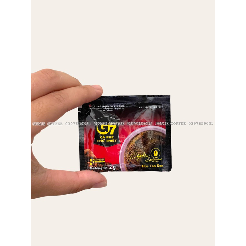Cà Phê G7 Đen Không Đường hộp 15 gói - Cafe Hoà Tan Trung Nguyên