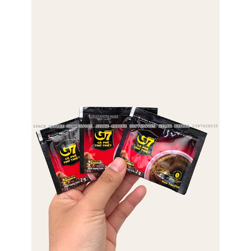 Cà Phê G7 Đen Không Đường hộp 15 gói - Cafe Hoà Tan Trung Nguyên