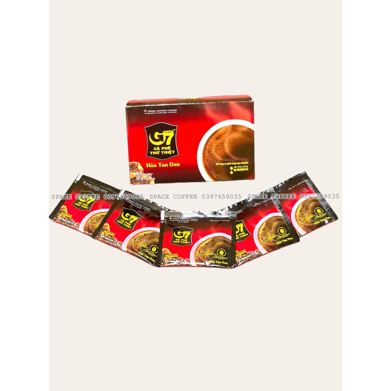 Cà Phê G7 Đen Không Đường hộp 15 gói - Cafe Hoà Tan Trung Nguyên