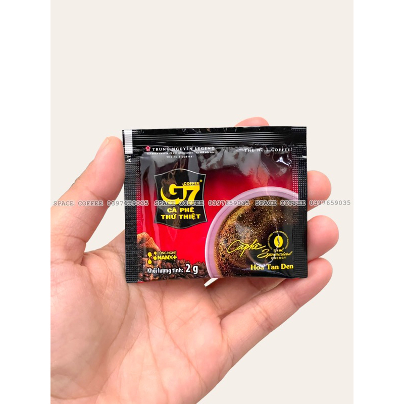 Cà Phê G7 Đen Không Đường hộp 15 gói - Cafe Hoà Tan Trung Nguyên