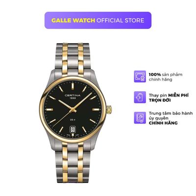Đồng hồ nam Certina C022.610.22.051.00 mặt kính Sapphire, chống nước 10ATM, dây thép đeo tay thời trang, cao cấp