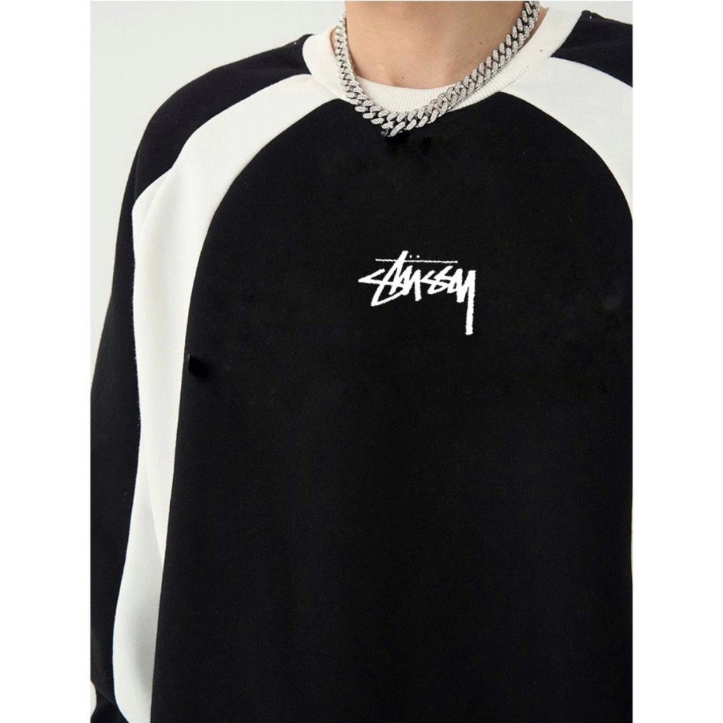 Áo Sweater Stusssy Nam Nữ Áo Swt DEGO Form Rộng Chất Nỉ Bông Cao Cấp Trơn Cổ Tròn Dài Tay 206