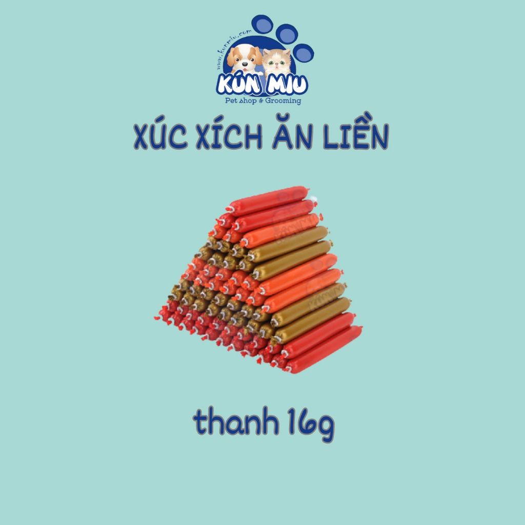 Xúc xích ăn liền cho chó mèo thanh 16gr