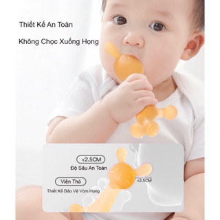 Gặm Nướu Cho Bé Bằng Silicon Cao Cấp Hình Thỏ (kèm hộp)