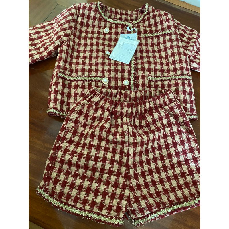 D6237-SET DẠ TWEED CHO BÉ