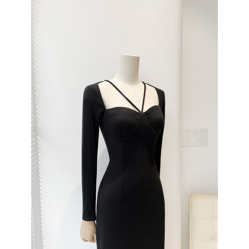 Đầm Body Thun Tay Dài Siêu Hách Dáng