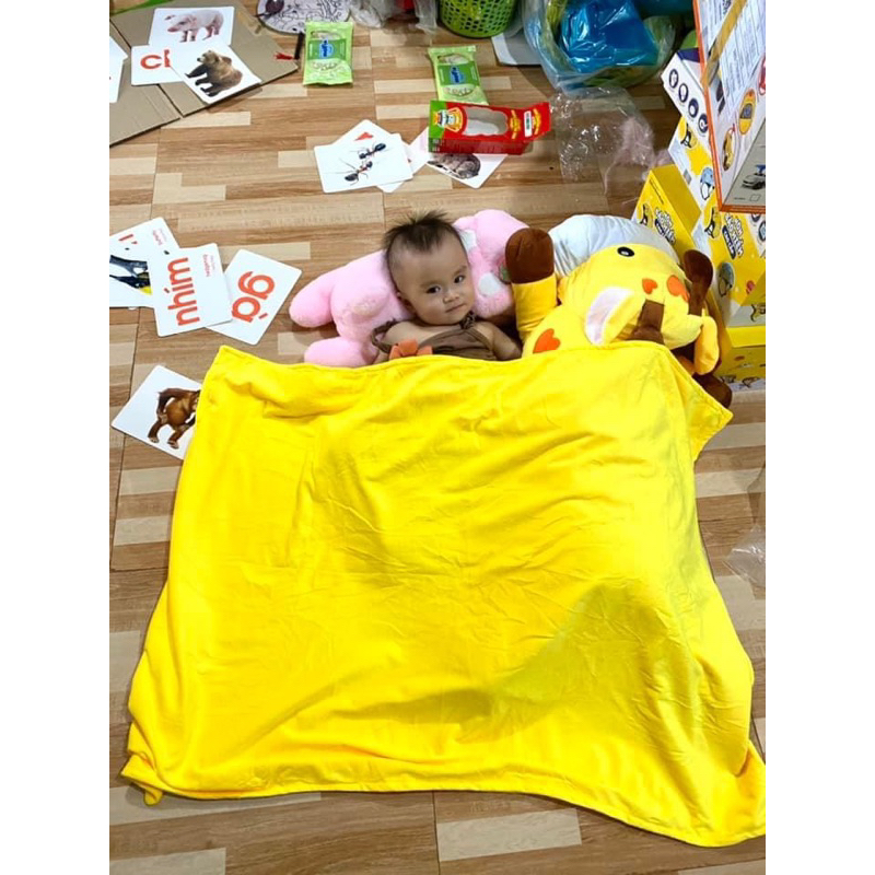 Set hươu bông kèm chăn to vật vã