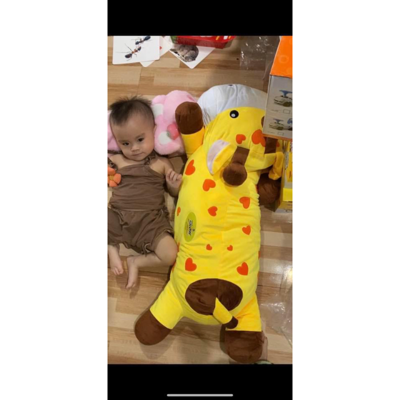 Set hươu bông kèm chăn to vật vã