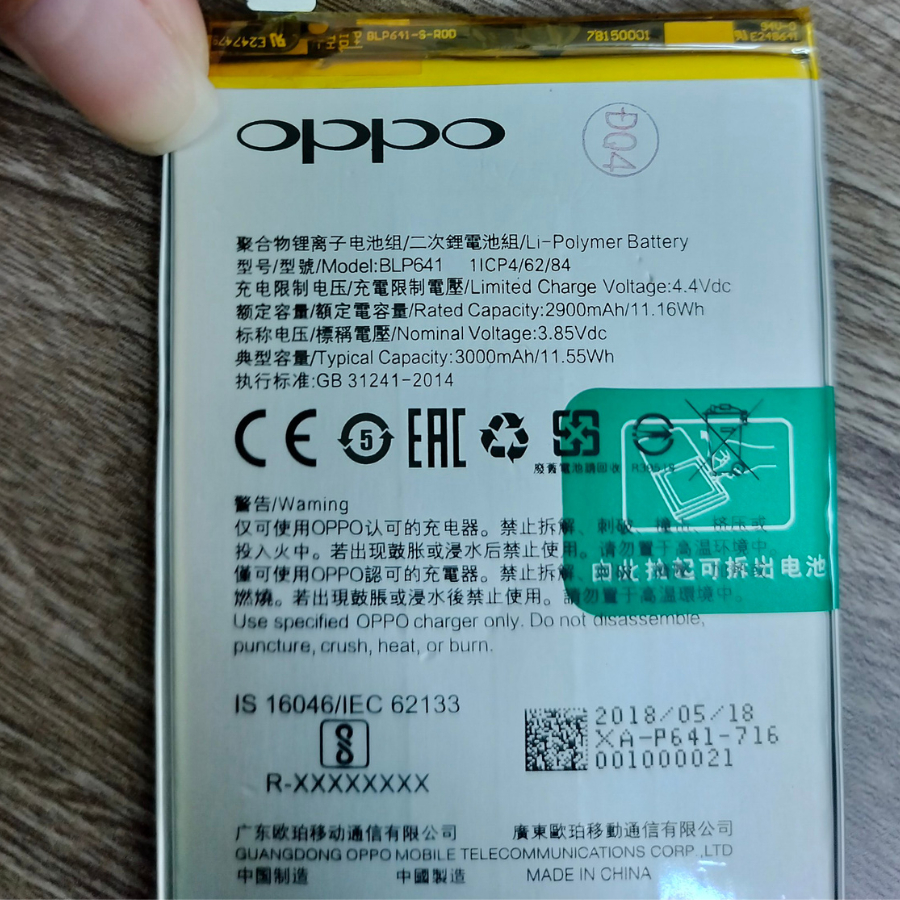 Pin điện thoại Oppo A71 - BLP641 hàng zin chính hãng