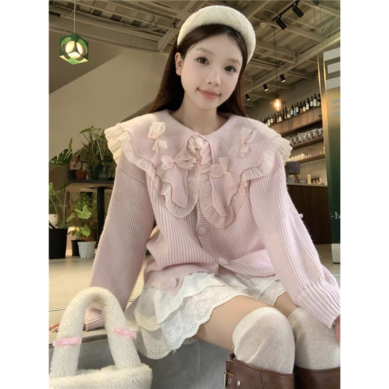 Áo Len Hồnh Cổ Bèo Siêu Xinh