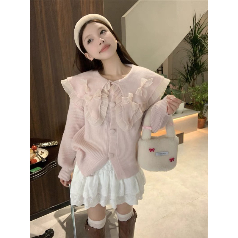 Áo Len Hồnh Cổ Bèo Siêu Xinh