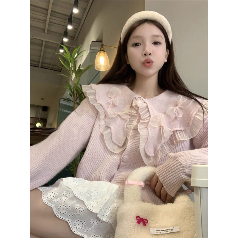 Áo Len Hồnh Cổ Bèo Siêu Xinh