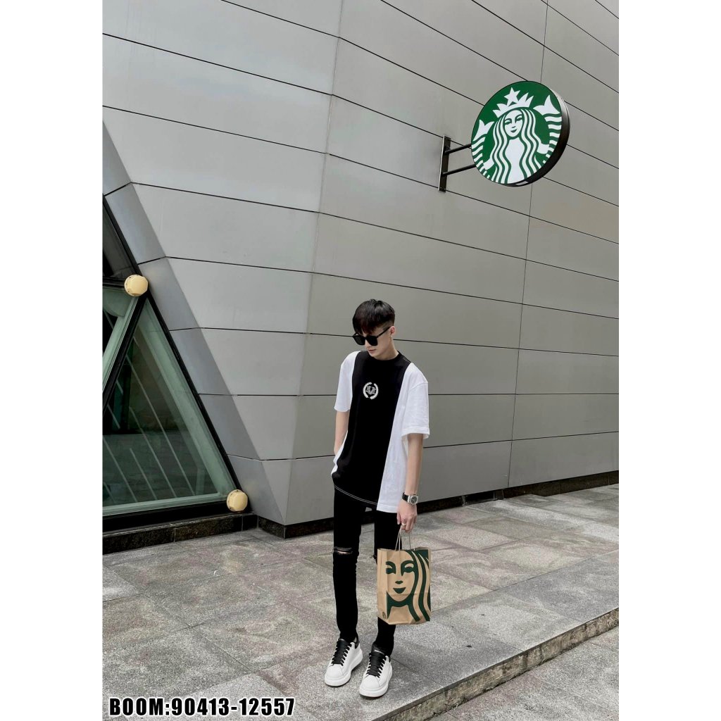 Áo Phông Nam Nữ  Premium Cotton  Đen Trắng MU Họa Tiết Thêu Trước Ngực Sắc Nét - Áo Thun Siêu Cấp Dành Cho Boy Phố Hot