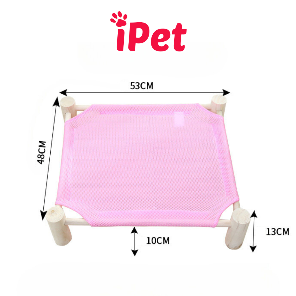Giường Võng Gỗ Cho Thú Cưng Chó Mèo Phong Cách Nhật Bản Dễ Thương - iPet Shop