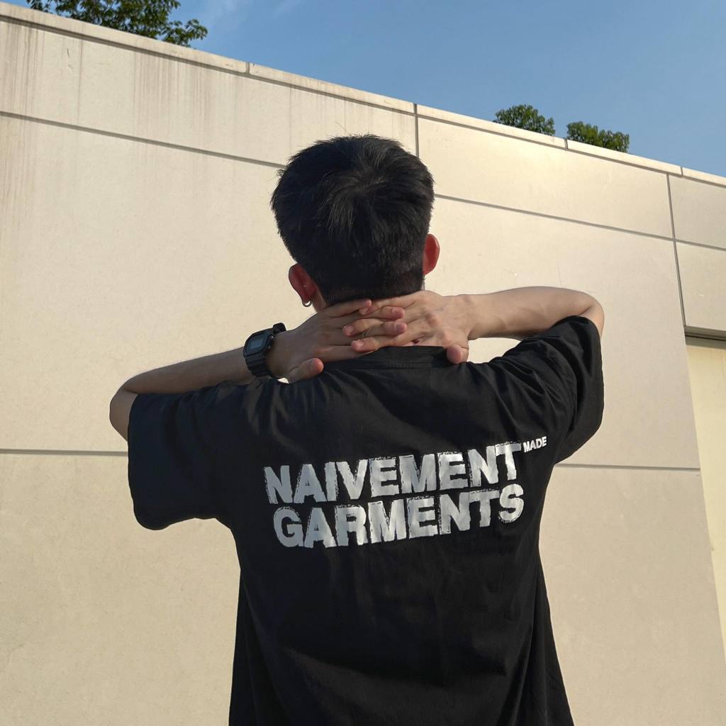 Áo thun unisex NAIVETE Garment T-shirt chất liệu cotton cao cấp