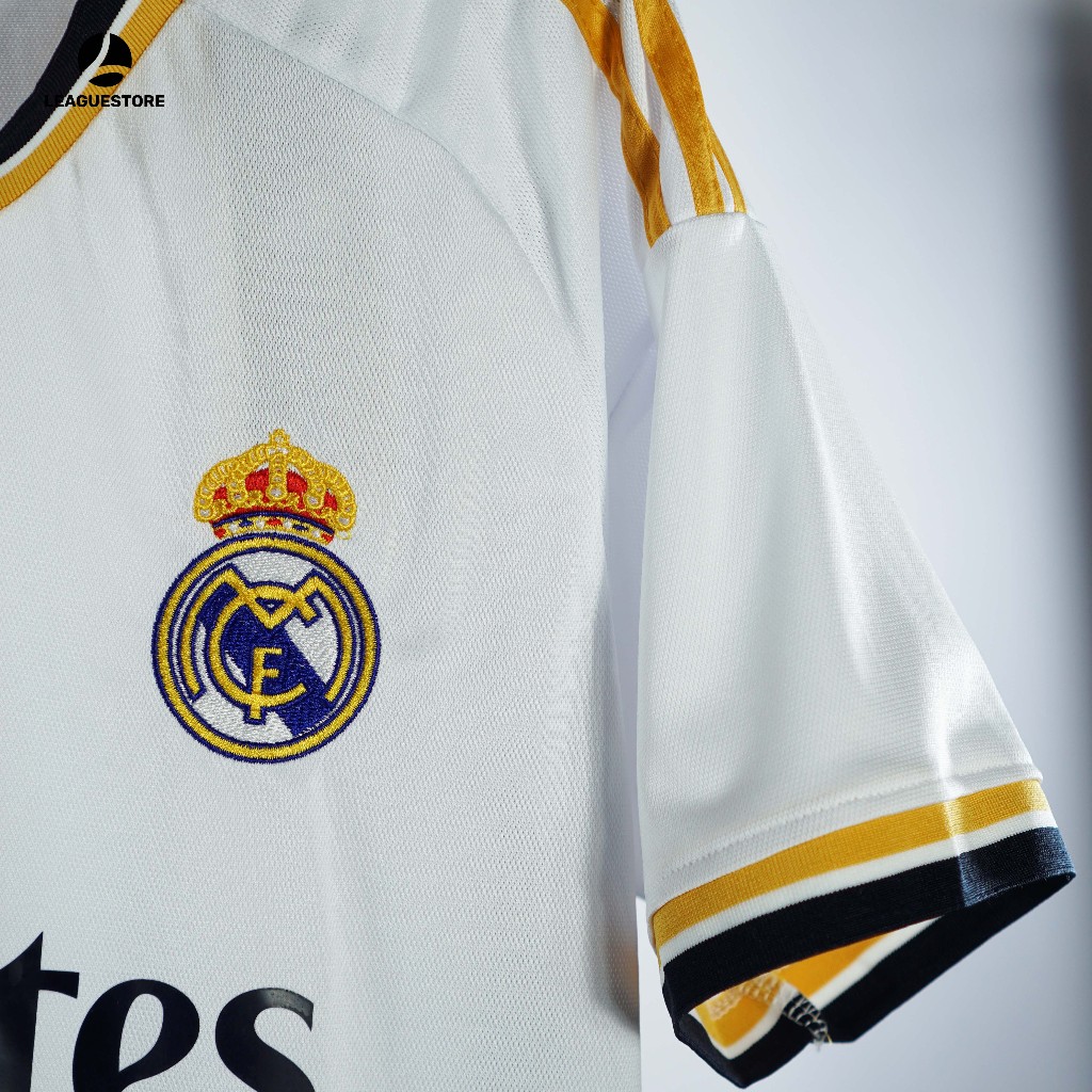 Áo Real Madrid Leaguestore - bộ quần áo bóng đá thể thao nam sân nhà RMD màu trắng form âu mùa 23/24