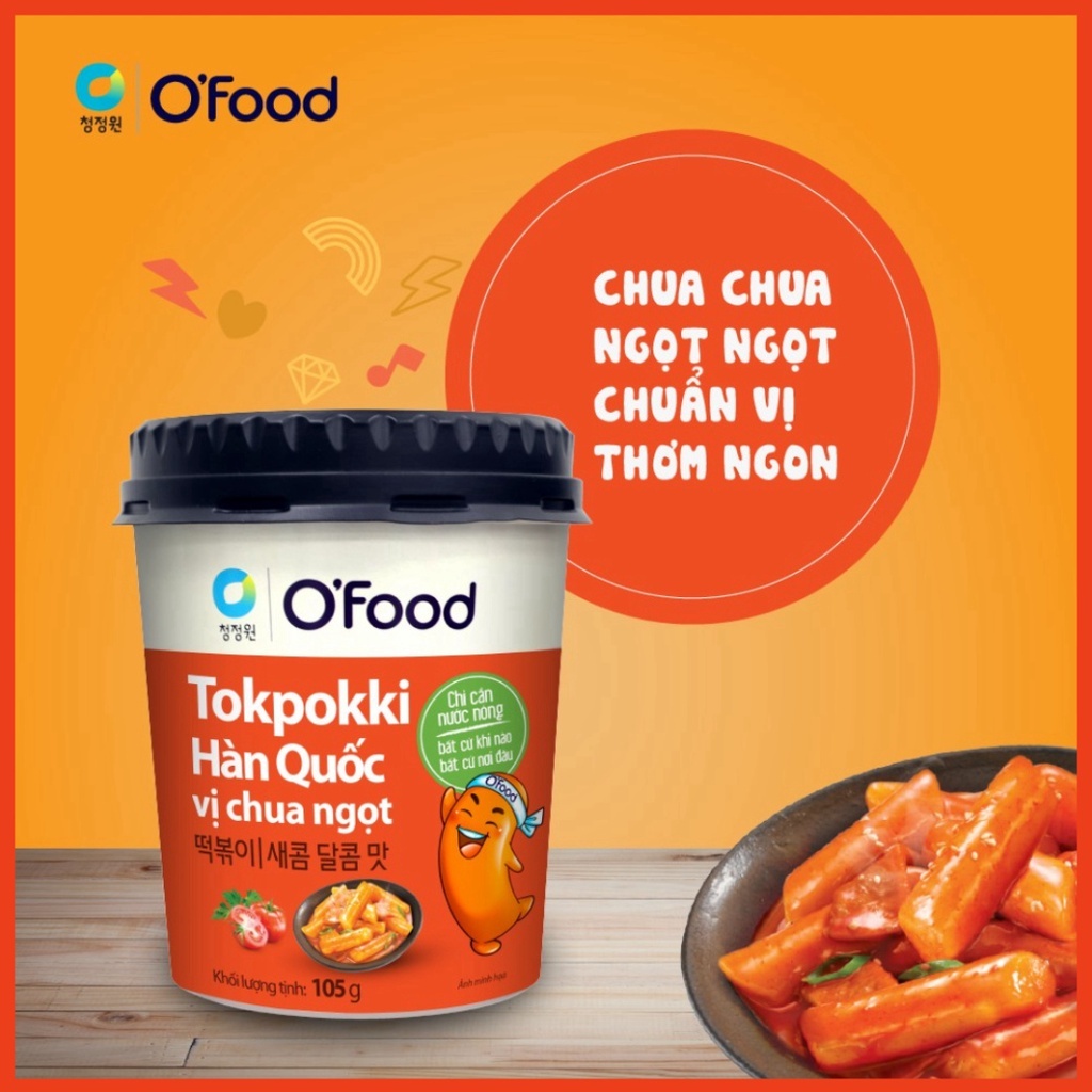 TOKPOKKI ĂN LIỀN HỘP 105G CÓ 5 MÙI VỊ THƠM NGON