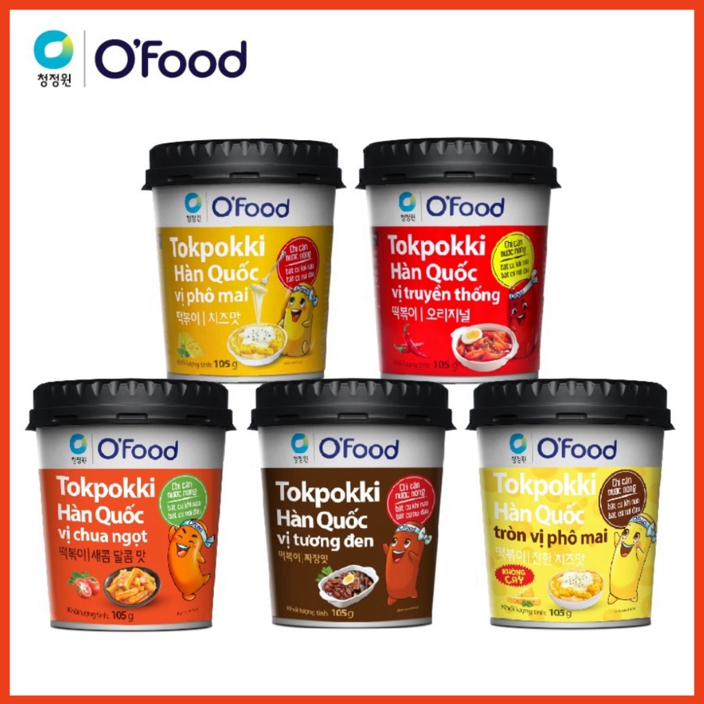 TOKPOKKI ĂN LIỀN HỘP 105G CÓ 5 MÙI VỊ THƠM NGON