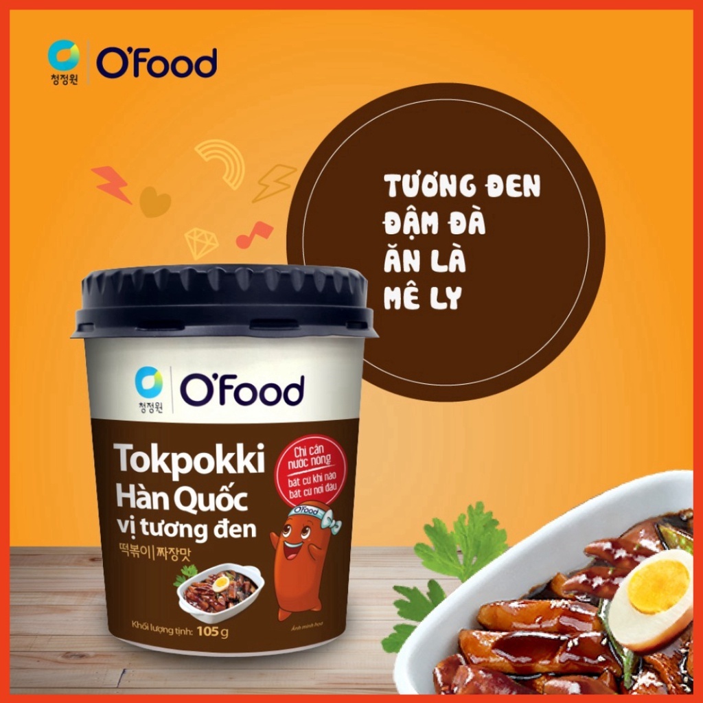 TOKPOKKI ĂN LIỀN HỘP 105G CÓ 5 MÙI VỊ THƠM NGON