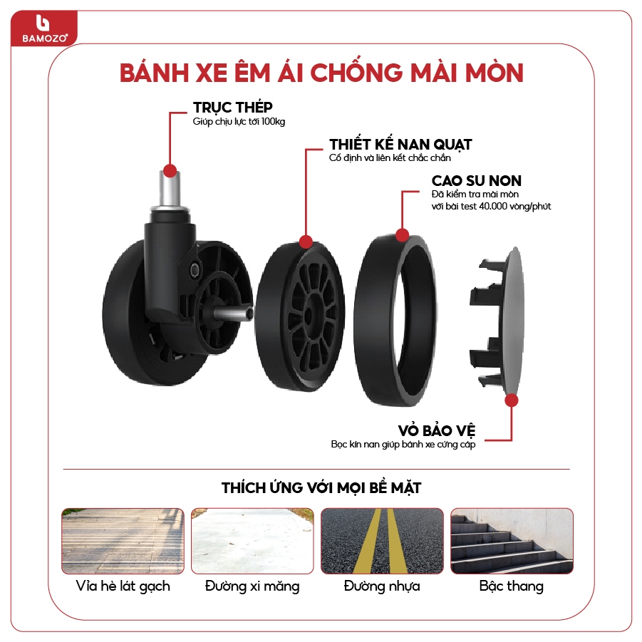 Vali Du Lịch Bamozo 8801 Size 20/24 Chất Liệu Nhựa ABS Bền Đẹp Bảo Hành 5 Năm