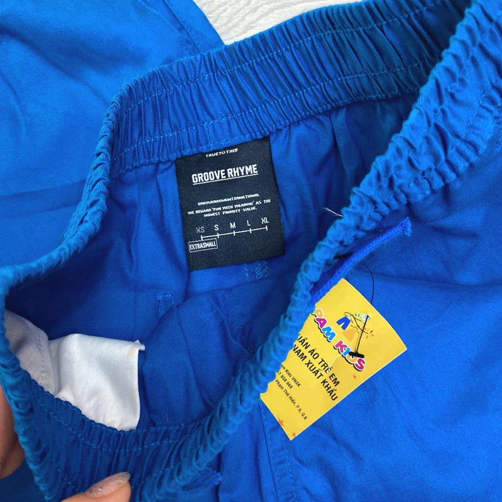 P246 Quần short kaki cotton mềm bé trai lưng thun hàng VNXK dư xịn