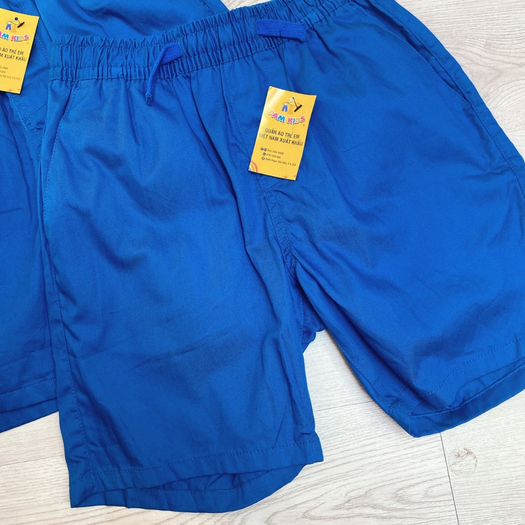 P246 Quần short kaki cotton mềm bé trai lưng thun hàng VNXK dư xịn